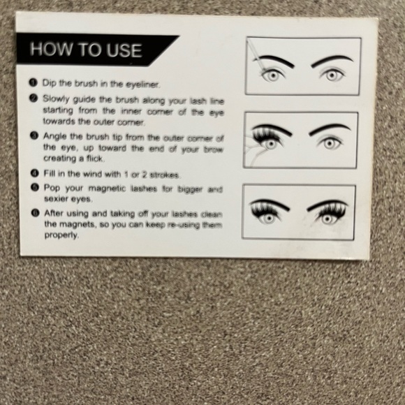 New magnetic eyelashes! Just open box to display. Absolutely beautiful! No tags - Picture 5 of 7